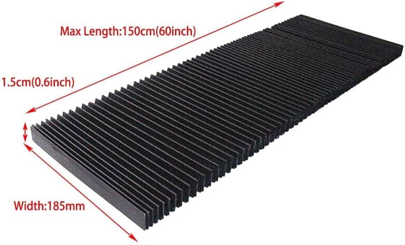 Clashpower CNC Machine Accordion Dust Cover,Milling Machine Flexible Protective Cover,Bellows Waterproof Protective Cover(185mm), as picture show, A36584V0UF560YSN7K5A8 - Image 2
